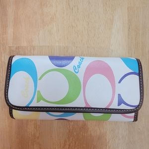 Coach multi color wallet